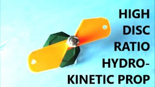 WORLD PATENT NOVELTY reduced blade tip drag of high disc ratio hydro-kinetic rotor of low speed flow