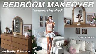 AESTHETIC BEDROOM MAKEOVER 🎀 *pinterest inspired*