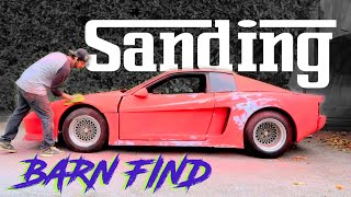 Sanding (Barn Find) Ferrari Replica for PAINT!