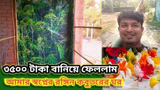 কম খরচে পাখির ঘর তৈরি || ৩৫০০ টাকা বানিয়ে ফেললাম আমার স্বপ্নের রঙ্গিন কবুতরের ঘর | Birds of village