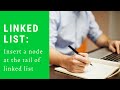 Insert a node at the tail of a Linked List : Hackerrank || coding4u