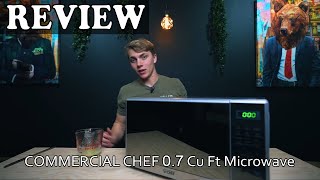 COMMERCIAL CHEF 0.7 Cu Ft Microwave Oven | DEMO \u0026 REVIEW