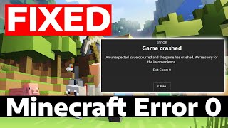 How To Fix Minecraft An Unexpected Issue Occurred And The Game Has Crashed Error Exit Code: 0