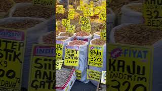 Dry fruit market in Istanbul #travel #turkey #istanbul #market #bazar #traveldestinations #fruits