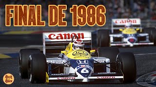 3 PILOTOS DISPUTANDO o TÍTULO na ÚLTIMA PROVA - Nigel MANSELL - Alain PROST - Nelson PIQUET - 1986