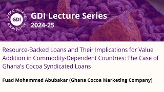 The Case of Ghana’s Cocoa Syndicated Loans