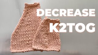 K2tog for Beginners: Right-Leaning Decrease | Easy Knitting Tutorial