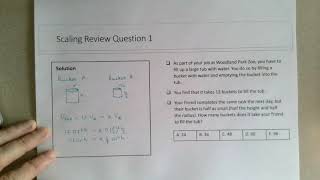 Scaling in Physics - Question 1