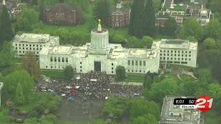 Hundreds gather at Salem 'Reopen Oregon' protest