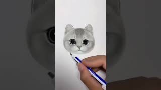 Pencil sketch of Cat #shorts #youtubeshorts
