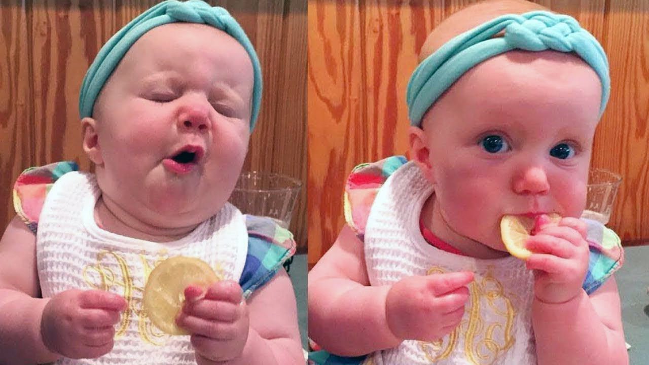 Babies Eating Lemons For The First Time Compilation || Baby Eating Food ...