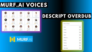Murf AI Voices VS Overdub Stock Voices in Descript Storyboard