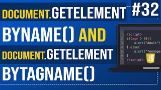 document.getElementsByName() and document.getElementsByTagName() | Javascript Tutorial