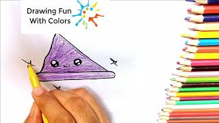 HOW TO DRAW A CUTE PARTY HAT ,STEP BY STEP HOW TO DRAW A CUTE PARTY HAT drawing fun with colors