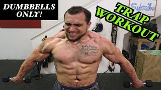Intense 5 Minute Dumbbell Trap Workout #2