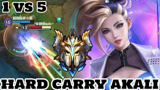 Wild Rift China Akali Mid - Top 1 Akali  Gameplay Rank sovereign