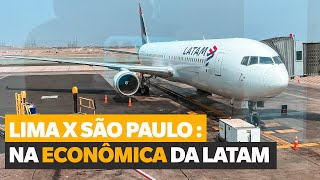 VOANDO DE LIMA PARA SÃO PAULO na classe econômica do BOEING 767 DA LATAM PERUANA