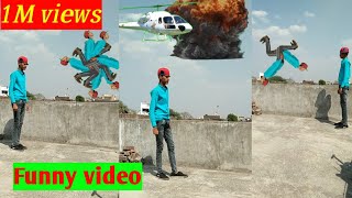 Double role and Helicopter 🚁 blast funny video editing #shorts #kinemasterediting