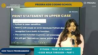 Python Print Statement | Code walk through Part 1 by Grade 9 Student #python #education #kids