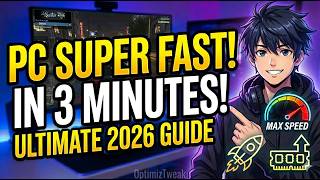 Make Your PC Super Fast in 3 Minutes! (Ultimate Optimization Guide 2026)🚀