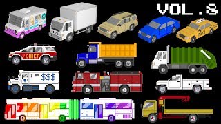 Vehicles Collection Volume 8 - Trucks, Buses, 3D Vehicles, Street Vehicles - The Kids' Picture Show