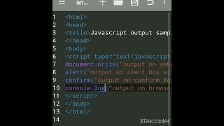 JavaScript Output | #shorts | Display JavaScript Output using document.write alert confirm console