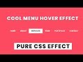 Cool CSS Menu Hover Effect | html css hover effects tutorial