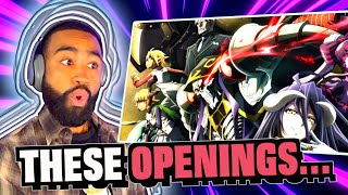 FIRST TIME Reacting to OVERLORD Openings 1-4 | Musician Reacts