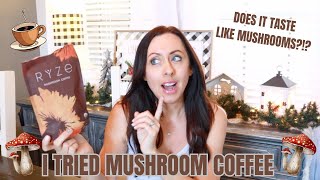 I TRIED MUSHROOM COFFEE// RYZE MUSHROOM COFFEE REVIEW