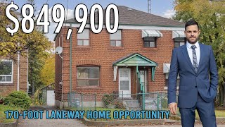 Touring a Semi-detached Toronto home on a 170 deep lot ready for a laneway house