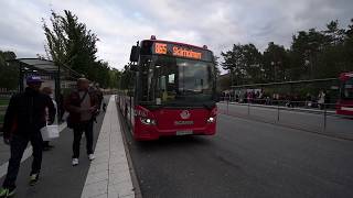 Sweden, Stockholm, ride with bus No 865 from Haninge Centrum to Huddinge sjukhus