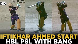 Iftikhar Ahmed Starts HBL PSL With a Bang | Exhibition Match | Quetta vs Peshawar | MI2A