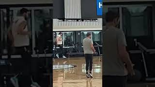 Ben Simmons getting some stretching and resistance band work in at Nets practice #shorts