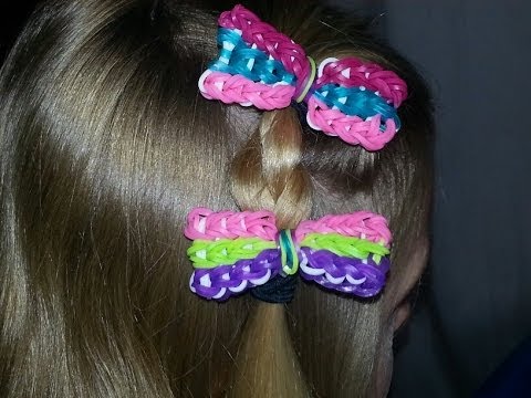 RAINBOW LOOM HAIR BOW *NEW* - How to make RAINBOW LOOM HAIR BOW *NEW* - How to make