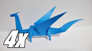 Easy Origami Dragon 折り紙 折り方 簡単なドラゴン 【Time-Lapse/タイムラプス】