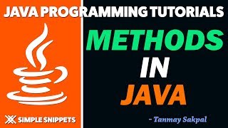 Methods in Java | Introduction | Declaration & Calling a Method in Java