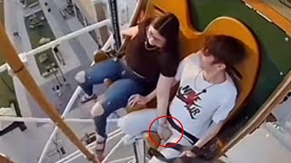 Funniest Reactions: Amusement Park Worker Pranks His Riders😂