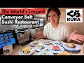 I take you with me to the world's largest conveyor belt sushi restaurant! Did I eat a lot? Hahaha