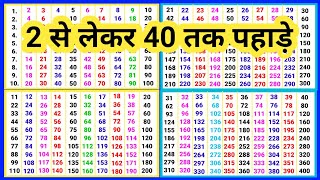 2 se lekar 40 tak pahade || 2 से लेकर 40 तक पहाड़े  ‎@pahadapustak 