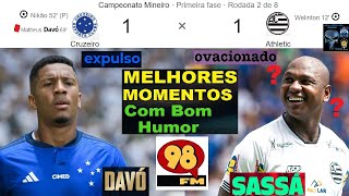 CRUZEIRO 1 x 1 ATHLETIC 🤬😒 & Bom Humor REDE 98 FM 🤪😂😂⚽  MELHORES MOMENTOS Mineiro 2023 2ª Rodada