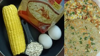 Dinner Recipes/Sweet Corn \u0026 Oats Omelette #dinnerrecipe #omellette #weightlossdinner #weightloss