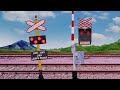 【 踏切アニメ 】 月への踏切の旅 😂😂😂 the journey of the railroad crossing to the moon