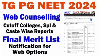 PG NEET 2024 Web Counselling TELANGANA | TS PG NEET 2024 @JaipalLande