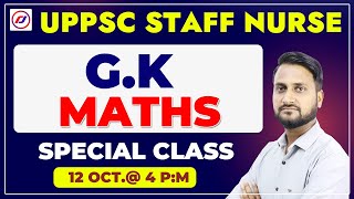G.K | maths | UPPSC | Staff Nurse | Most Important Mcq | Nursing Classes | RJ Career point