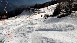[5K] Skiing Anzère, La Chaux Red, Valais Switzerland, GoPro HERO9 Wide Hypersmooth 3.0 GPS Telemetry