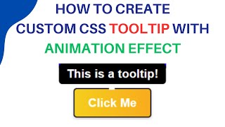 Make CSS Tooltip Custom Hover On Html Elements