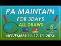 PA MAINTAIN 3DAYS, 3D LOTTO, EZ2 LOTTO, GUIDE NOVEMBER 14-15-16, 2024@Gaming Channel 15K36