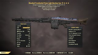 Fallout 76: Bloodied Explosive LMG.