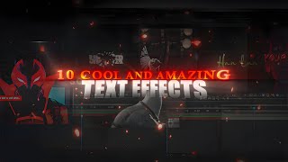 HOW TO MAKE 10 Cool And Amazing Text Effects || AFTER EFFECTS TUTORIAL