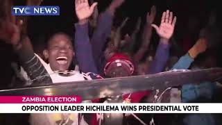 [LATEST] Zambian Opposition Leader, Hichilema Wins Presidential Poll